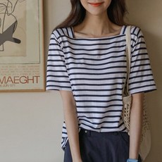 로박 스퀘어넥 반팔 단가라티