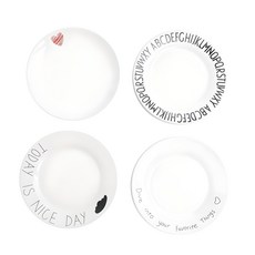 LOUIS & TOPFEL 簡約設計盤子4件組, 盤子 4入, White Base, 1組