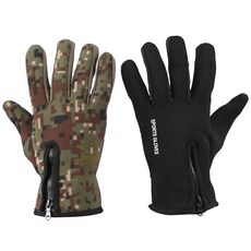 후아미 스마트폰 방수 장갑 군인 군용 방한 보온 겨울, 검정