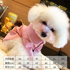 해외 고양이 강아지 옷 가을 겨울 애완 동물 잠옷 테디 코기 비숑 강아지 작은 강아지, 옵션02