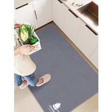 주방 바닥 깔개 카펫 가정용 더러운 매트리스, 고양이 가족-안개 파랑, 60×90cm（깨끗하게 닦아）, 1개
