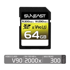 선이스트 정품 얼티메이트 프로 SD V90 2000 배속 64 GB 기가 캐논 니콘 소니, 1개