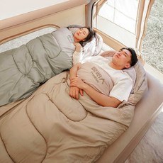 침낭 야외 캠핑 성인 두꺼운 방한 이불 이중 용도, 2.3Kg 카키 왼쪽 (-5적합)무료4종, 1개