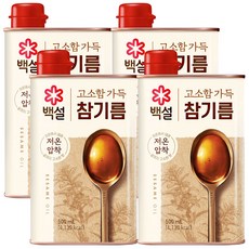 백설 고소함가득참기름, 500ml, 4개