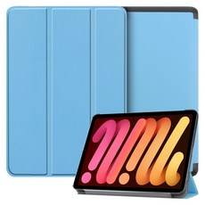 더조은셀러 아이패드 미니7 6 스탠드 커버 케이스 A17 Pro, 블루