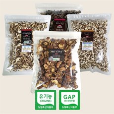 [해담은농장] 국내산 유기농 건표고버섯 500g(통건조 슬라이스 깍두기) 건목이버섯 400g (농장직배송) + 사은품, 1개, 건표고 못난이통건조 500g