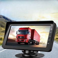 화물차 후방카메라 중장비 트럭 포크레인 카메라 화면, 7인치 4K + 듀얼렌즈 + 15m + 64G