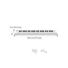 Carry-on Folding Piano - Portable Digital 49 Key Piano Keyboard with Rechargeable Battery and MIDI, one option, one option, 1개