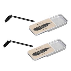 QDY 2x 메이크업 아이 브로우 비누 왁스 클리어 와일드 브로우 스타일링 젤 (Brows Shaper Brush), 20g, 멀티