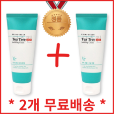 [1+1] HOT BEST 최신정품 브링그린 티트리 시카 수딩 크림 100ml 촉촉한 트러블케어 크림