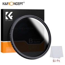 K & F Concept 카메라 렌즈용 다층 코팅 가변 ND2-ND400 중립 밀도 필터 37mm 43mm 49mm 52mm 55mm 58mm 62mm 67mm