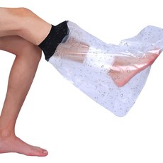 깁스 방수 커버 편리한 기브스 샤워 비닐커버 성인 입원준비물, 발목, 1개, 투명