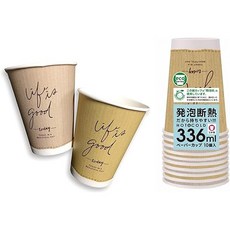 Dixie Japan 일본 덱시 종이컵 단열 11온스 336ml 더스티컬러 10개입 내열 카페 스타일 일회용 일제 크래프트 테이스트 KDNP11CF, 1개, 1개