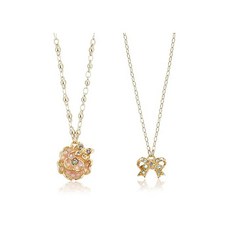 ANNA SUI (안나) [안나수이] 로즈 모티브 2 종 세트 목걸이 <PINK> SAMN181738XP