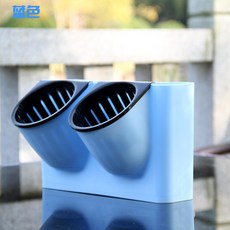 벽면 녹화 실내 수직 정원 가벽 테라스 꾸미기 3개, 3.블루_대형28.5x7.5x16.5cm