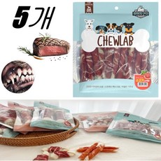 푸들 치석관리 애견간식 소고기맛 애견껌 75p 개간식 대형견개껌 오리껌