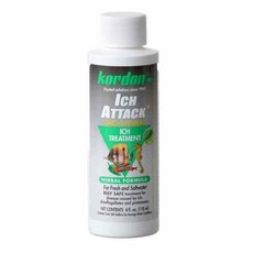Kordon Ich-Attack 질병 억제제 Ich 및 외부 어류 질병을 위한 천연 솔루션 담수 및 바닷물을 위한 100 유기농 허브 트리트먼트 무척추 동물에게 안전 미국산 118, 1개