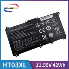 CRO 노트북 배터리 HP 240 G7 245 250 348 G5 HSTNN-DB8R 충전식 리튬 이온 HT03XL 41WH 배터리 교체 수명 잔량 레노버 삼성 맥북 샤오미