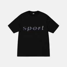 스투시 티셔츠 크루넥 반팔 닷 스포트 티 STUSSY 블랙 [국내매장판] DOT SPORT TEE