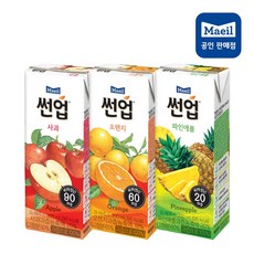 [매일유업] 썬업 주스 3종 혼합 사과8+오렌지8+파인애플8(총24팩)