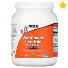 Now Food Sunflower Lecithin 나우푸드 선플라워 레시틴 파우더 454g, 1개, 기본