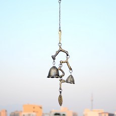 문종 철재 단풍 풍경 7개 벽걸이장식품 정원 걸이식 화원 일식 복고 장식, T04-호랑이 생선 대금