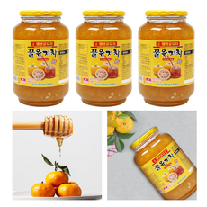 자연톡 꿀 유자차 유자청 고흥 웰빙 전통차, 2000g, 3개입, 1세트