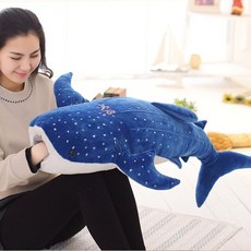 바디필로우 모찌 대형 롱쿠션 안고자는 베개 숙면 인형 150cm 부드러운 상어 플러시 장난감 큰 창조적 인 푸른 고래 박제 부드러운 상어 바다 물고기 플러시 사랑스러운