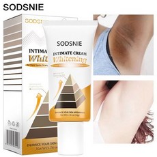 y존 겨드랑이 미백 착색크림 Sodsnie 친밀한 색소 제거 다크 스팟 밝게 무릎 지역, 50g, 1개