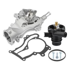 X AUTOHAUX 1세트 알루미늄 엔진 워터 펌프 냉각수 온도 조절기 하우징 키트 개스킷 포함 No.55486342/25200455 쉐보레 크루즈 소닉 리미티드 트랙스 뷰익 앙, 1개