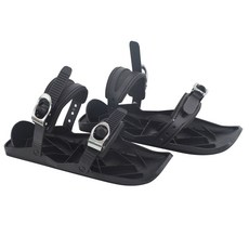 스키플레이트 착용가능 스노우보드 썰매 스키 Snowfeet SnowskatesMini skis, T02-블랙 퀵써비스 빠른배송