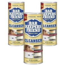 바키퍼 프렌드 파우더 클렌저 595g 3팩 1세트 Bar Keepers Friend Cleanser, 3개