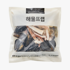 해물프랩 400g 피홍합 대왕오징어 백합조개 꽃게 새우 해산물 해물탕 짬뽕 마로푸드, 1개