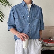 남자반팔청남방