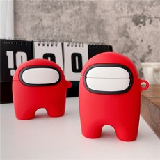어몽어스 애플 에어팟 케이스 1세대 2세대 프로 이어폰 소프트 케이스, 레드 게이머 - 에어팟 프로 3대