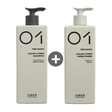 아모스 프로 베이직 칼라 앤 펌 샴푸 1000ml + 컨디셔너 1000ml 1set