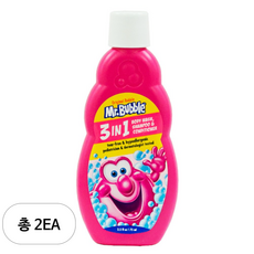 미스터버블 오리지널 3인1 샴푸앤바스 딸기향, 75ml, 2개
