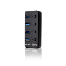 이지넷 NEXT-704U3 USB허브 블랙 (USB3.0 4포트 유전원)