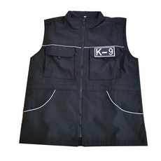 애견 훈련 조끼 보호 주머니 블랙 의류 훈련복 블랙 K9 M 통풍 조련사