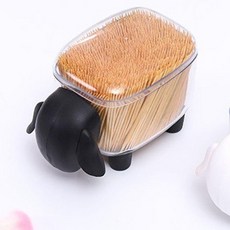 셀프 화장솜 면봉 장식블랙 인테리어 케이스 귀요미양, 1개