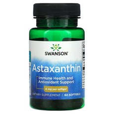 Swanson 아스타잔틴 4mg 소프트젤 60정, 1개