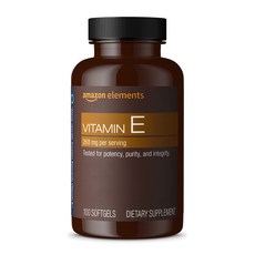 Amazon Elements 비타민 E 268mg 캡슐 100정, 1개