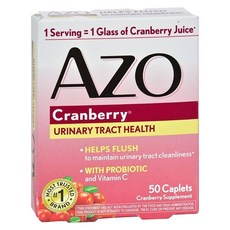 AZO 크랜베리 요로 건강 식이 보충제 1회 분량 = 크랜베리 주스 1잔 무설탕 50개입, 1개, 50정