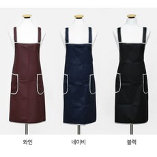 키친쿡 고급 방수 주방앞치마 청소용 앞치마 식당 음식점 단체급식 위생복 물앞치마 다용도 우레탄 조리복, 네이비-앞치마, 1개