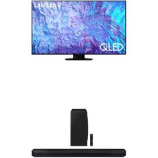 삼성 75인치급 QLED 4K Q80C 시리즈 퀀텀 HDR+ 돌비 애트모스 QN75Q80C 2023년형 wHQ910C 9.1.2ch 사운드바 무선 오디오 후면 스피커 포함 신형, 75-Inch_TV w/Q800C Soundbar