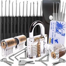 25pcs 락픽세트 멀티 픽 투명 자물쇠 락픽 키트 연습용 locksmith set car/lock picking card, 25PIECES