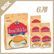 메이토 로얄 밀크티 파우더 400g 카페밀크티 홍차 분말, 6개, 400ml