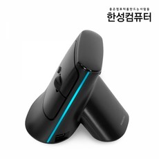 한성컴퓨터 OfficeMaster 듀얼무선 저소음 버티컬 마우스 VM300, 블랙