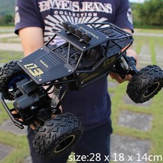 해외 28cm RC 자동차 116 4WD 4x4 운전 자동차 더블 모터 드라이브 Bigfoot 자동차 원격 제어 자동차 모델, 37cmGreen 3 battery[100018786, 37cmGreen 3 battery[100018786, 37cmGreen 3 battery[100018786
