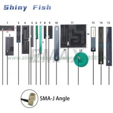 SMA 90 앵글 엘보 커넥터 12cm 케이블 길이 FPC 안테나 LTE 4G PCB 내부 패치 2 개, 02 No.2 52x24 6dbi